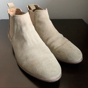 TOPMAN Beige Suede Caden Chelsea Boots 9